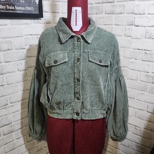SHE + SKY SZ S Crop Corduroy Jacket